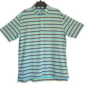 Peter Miller Summer Comfort Striped Polo Shirt, Size Large